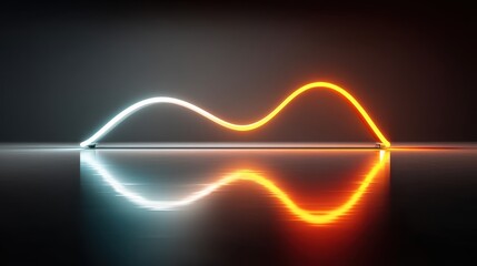 Dynamic light wave art installation modern gallery digital artwork abstract minimalist contemporary design