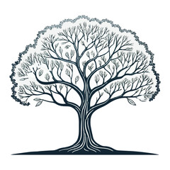 vector tree silhouette