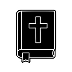 Obraz premium Holy Bible icon in filled style – Christian sacred scripture