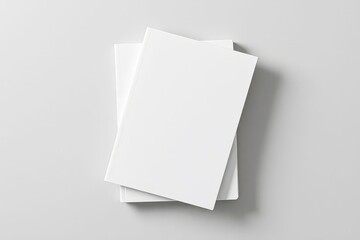 Two Blank Book Mockups Simple White Design