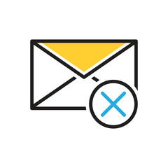 Multi color icon for  dismiss