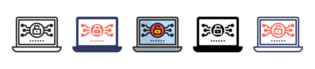 Open Laptop multiple icon