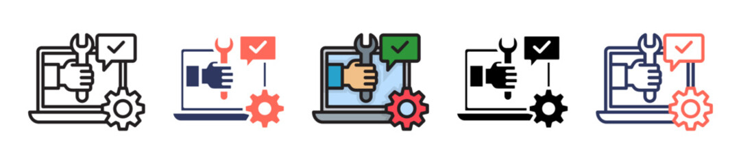 Obraz premium Technical Support multiple icon