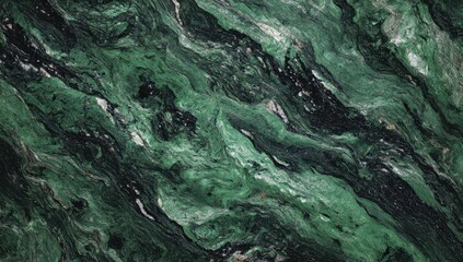 Abstract green marble veined texture