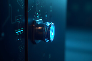 close up of a safe deposit Ai generated