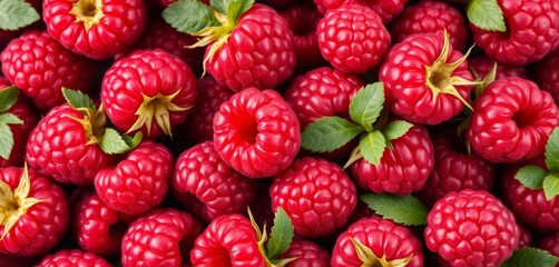 Close-up of fresh raspberries forming a textured background pattern, antioxidant, raspberry