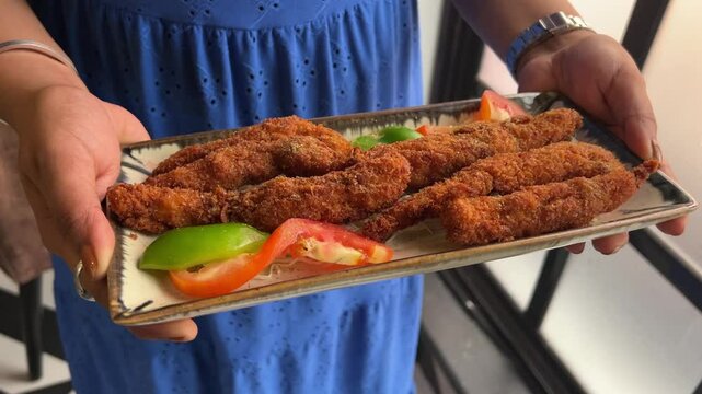 Fish fry a Bengali fish prepared in a restaurant in Kolkata 
