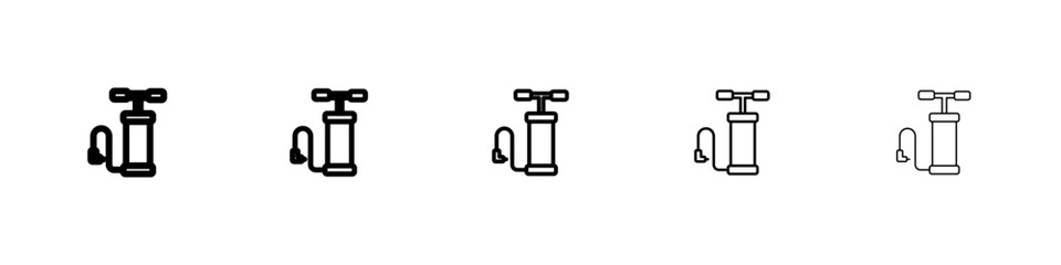 air pump icon black and white vector sign