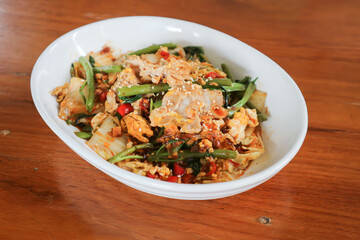 stir fried vegetable in oyster sauce or vegetable salad or sukiyaki