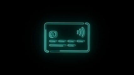 Animated credit card icon with smooth swipe motion loop for payment apps, ecommerce platforms, banking UIs, and digital wallet visuals - Powered by Adobe