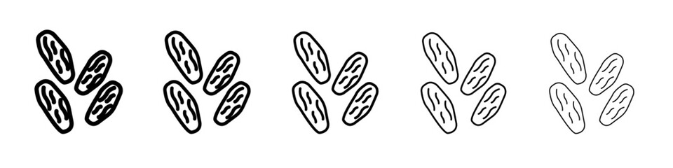 Arab date fruit icon black and white vector sign