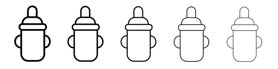 baby sippy icon black and white vector sign