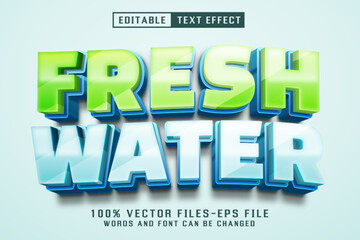 Fresh Water 3d Text - Editable Text Effect