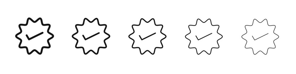 Badge icon black and white vector sign