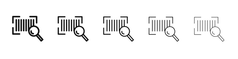 Bar code scanner icon black and white vector sign