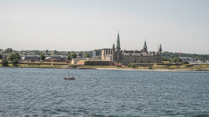 Panoramic view of Kronborg Castle in Helsingør