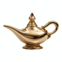Golden Genie Lamp Symbol of Wishes and Dreams