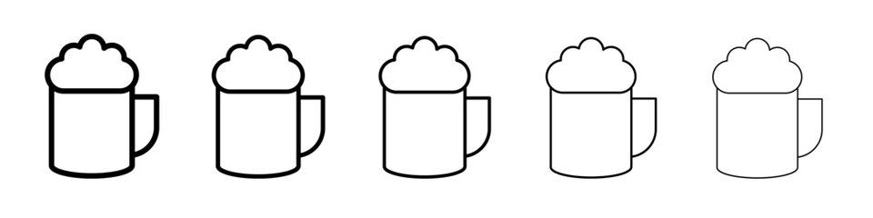 beer mug icon black and white vector sign