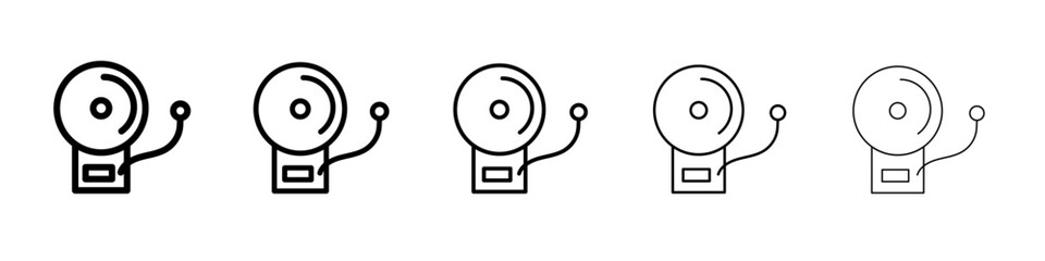 Bell school icon black and white vector sign