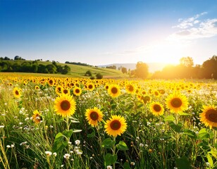 field of sunflowers