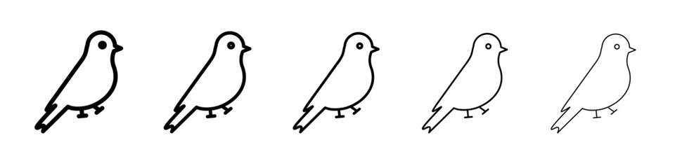 bird icon black and white vector sign