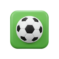 3D Soccer Ball Green App Icon