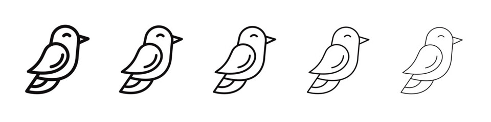 bird icon black and white vector sign
