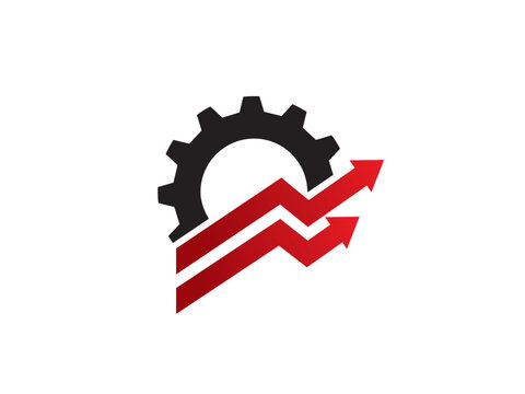 Industrial Growth Financial Arrow Logo Template