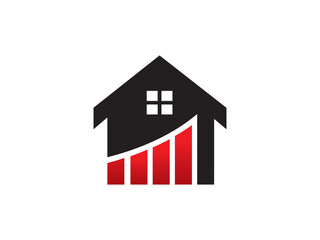 Real Estate Growth Chart Logo Template Design