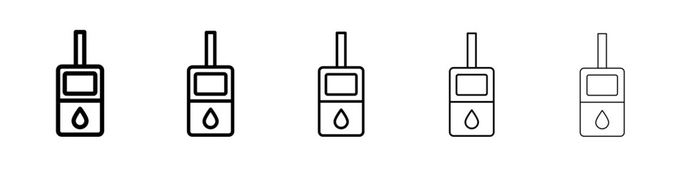 blood glucose icon black and white vector sign