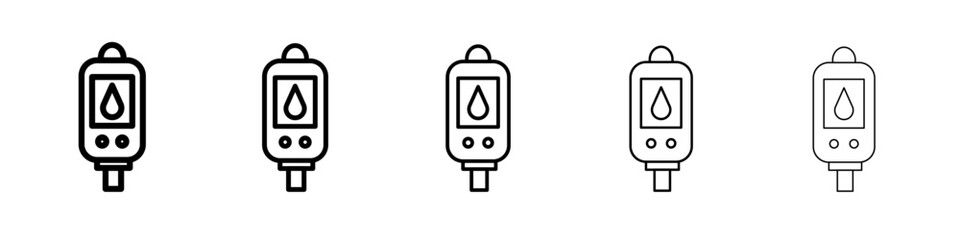 blood glucose icon black and white vector sign