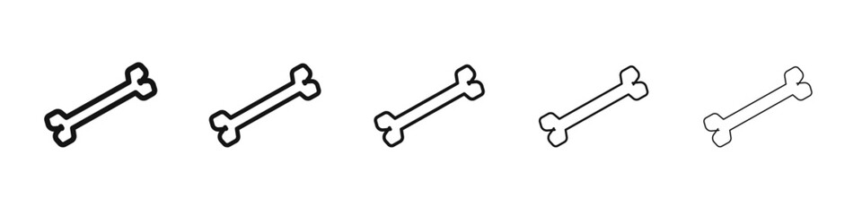 Bone icon black and white vector sign