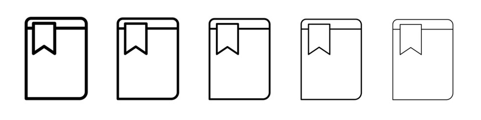 Bookmark icon black and white vector sign