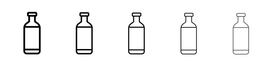 Bottle icon black and white vector sign