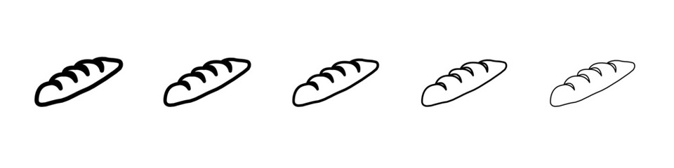 Bread loaf icon black and white vector sign