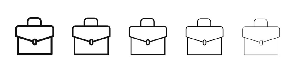 Briefcase icon black and white vector sign