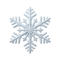 Intricate White Snowflake Design with Detailed Patterns and Symmetry for Winter Themes and Seasonal Decorations Transparent background or png