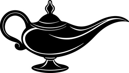 Lamp silhouette vector illustration Design