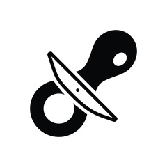 Fototapeta premium Black solid icon for nipple
