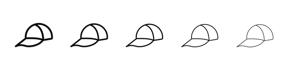 Cap icon black and white vector sign