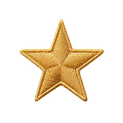 Golden Star Patch with Embroidery Design for Awards, Decorations, and Craft Projects Transparent background or png