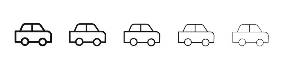 Car Icon black and white vector sign