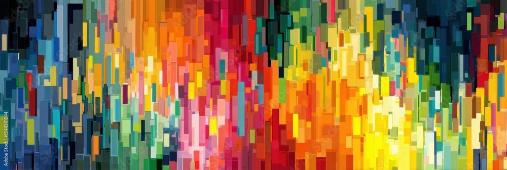 Poster Visual Representation of Emotional Tension Using Vibrant Colors and Abstract Forms to Convey Nervous Energy and Complexity in Emotion