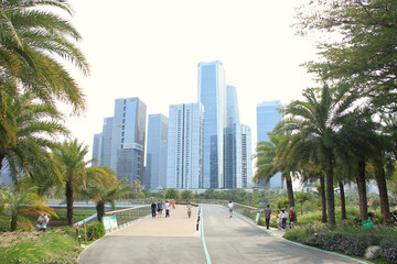 Modern Office Buildings around Qianhai area in Shenzhen, China