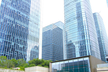 Modern Office Buildings around Qianhai area in Shenzhen, China