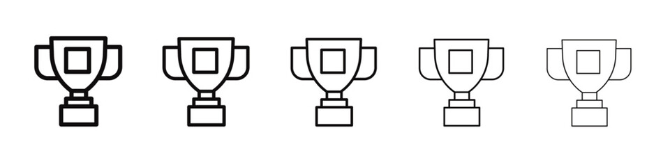 Champion icon black and white vector sign