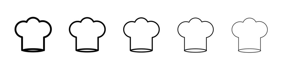 Chef hat icon black and white vector sign