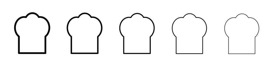 Chef hat icon black and white vector sign