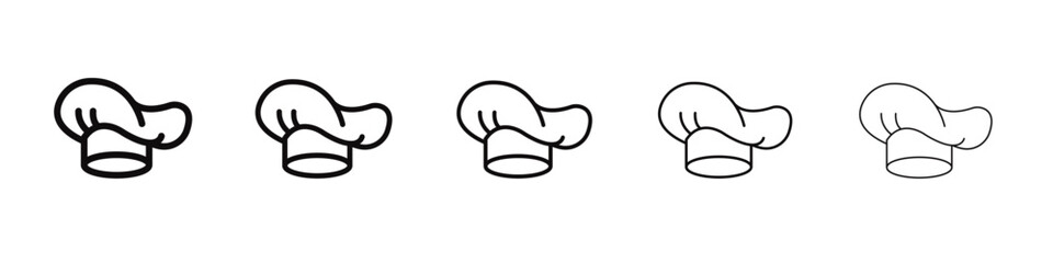 Chef hat icon black and white vector sign