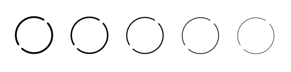 Circle icon black and white vector sign